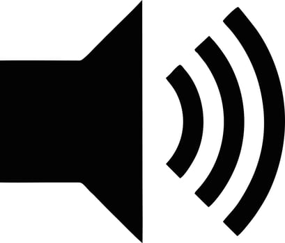 Speaker sound icon symbol on the white background vector
