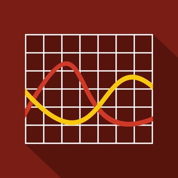 Finance chart icon vector flat