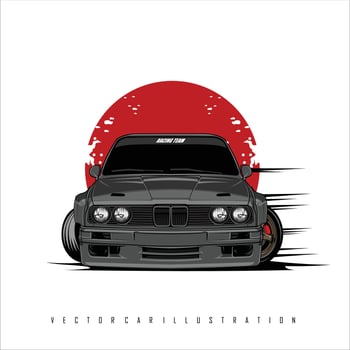 GRAY CAR ILLUSTRATION, READY FORMAT EPS 10 vector