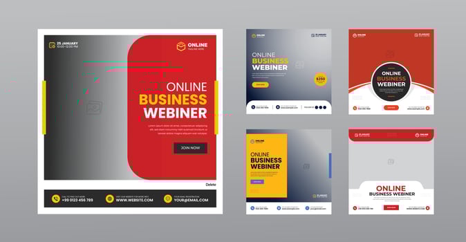 Business social media post banner flyer social media template vector