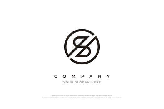 Initial Letter S in Circle Logo Design Vector Template