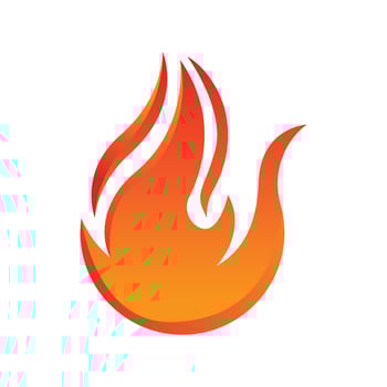 Fire logo design illustration and fire symbol vector