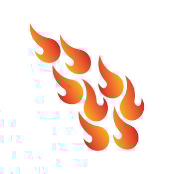 Fire logo design illustration and fire symbol vector