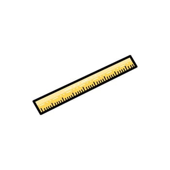 School ruler in cute colors vector