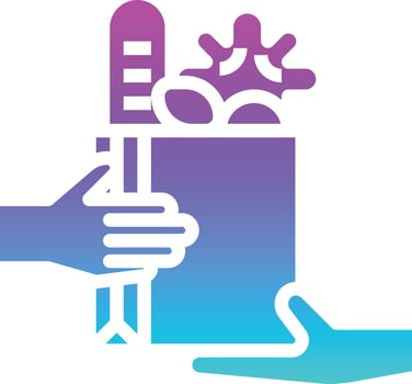 bag ingredient shopping food delivery - solid gradient icon vector
