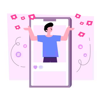 Premium download illustration of social media user vector