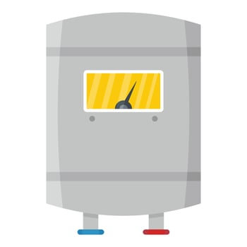 Interior boiler icon, flat style vector
