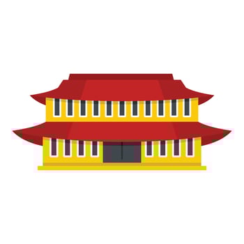 Small temple icon, flat style vector