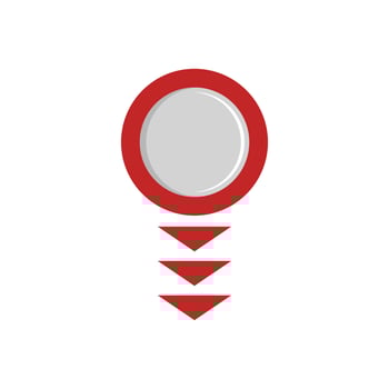 Round arrow icon, flat style. vector