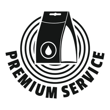Laundry service logo, simple style vector