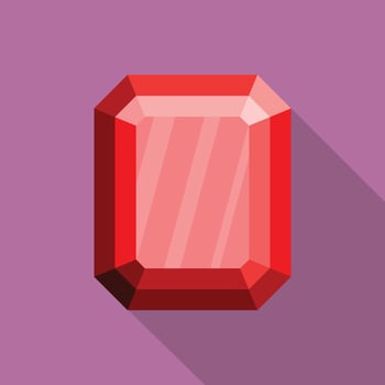 Pure diamond icon, flat style. vector