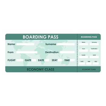 Economy class icon, flat style vector