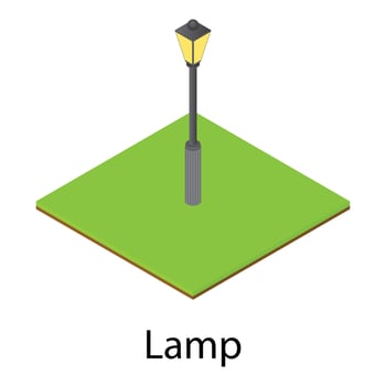 Lantern icon, isometric style vector