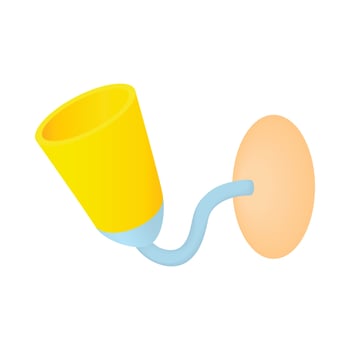 Wall lamp icon, cartoon style vector