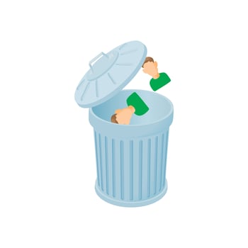 Dismissal of employees icon, cartoon style vector