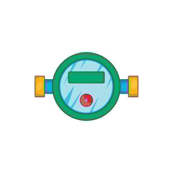 Water meter icon in cartoon style vector