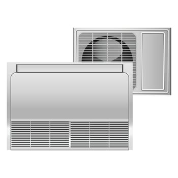 Air conditioner mockup, realistic style vector