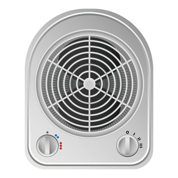 Fan mockup, realistic style vector