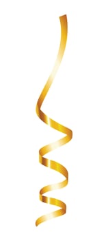 Yellow serpentine ribbon mockup, realistic style vector