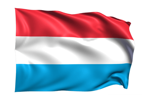 Luxembourg Waving flag Realistic Transparent Background png