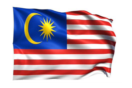 Malaysia Waving flag Realistic Transparent Background png