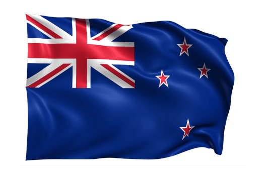 New Zealand Waving flag Realistic Transparent Background png