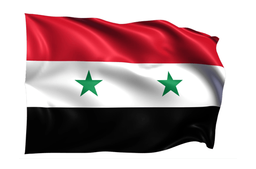 Syria Waving flag Realistic Transparent Background png