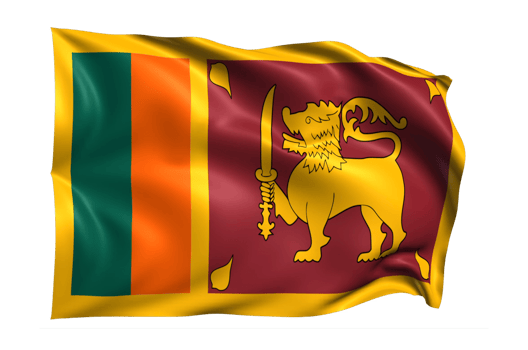 Sri Lanka Waving flag Realistic Transparent Background png