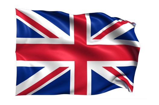 United Kingdom Waving flag Realistic Transparent Background png