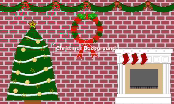 Christmas Background Template good for website, design, wallpaper, background, sosial media content, print, mockup vector