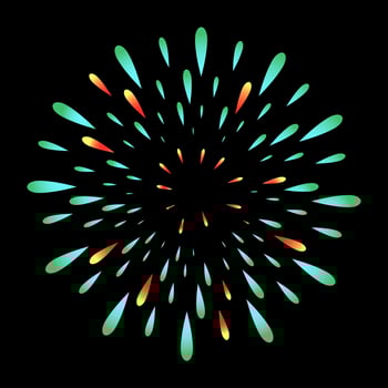 Modern flat illustration of firework vector