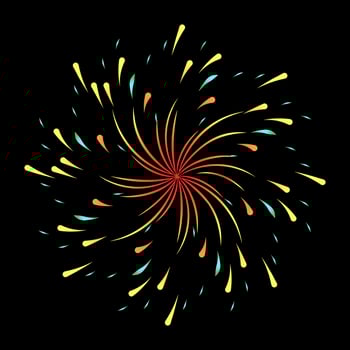 Modern flat illustration of firework vector