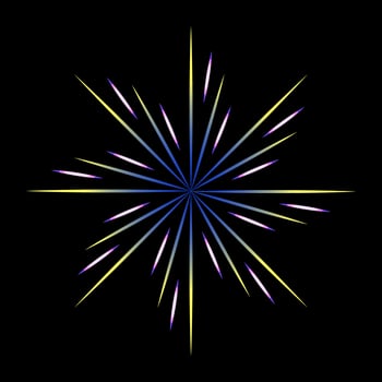 Modern flat illustration of firework vector