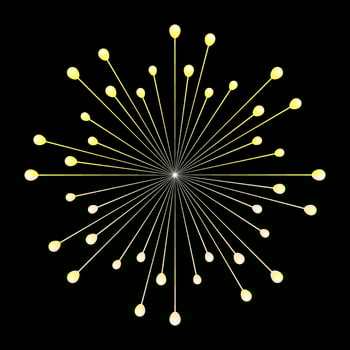 Modern flat illustration of firework vector