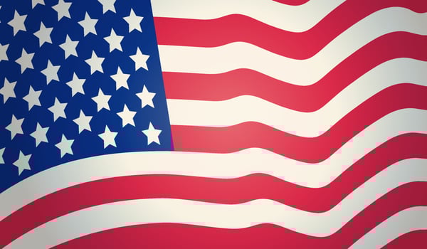 Vector flag of USA.
