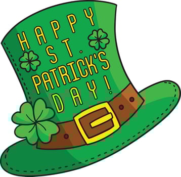 Happy St. Patricks Leprechaun Hat Cartoon Clipart vector