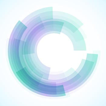 Geometric frame from circles, vector abstract background, wallpaper