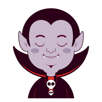 Dracula sleep face cartoon cute png