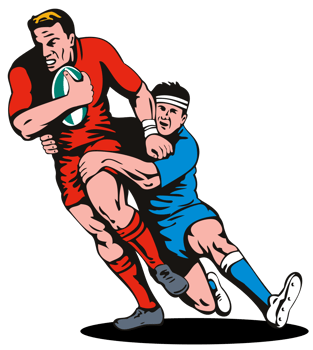 Rugby Player Tackle Drawing png