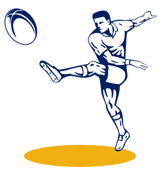 Rugby Player Kicking Drawing png