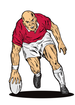 Rugby Player Drawing png