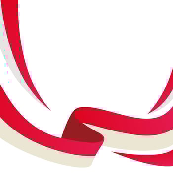 indonesian flag ribbon vector illustration