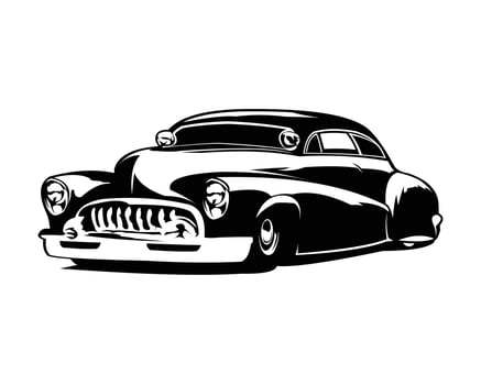 old classic vintage retro car isolated on white background best side view for old car industry, logo, badge, emblem, icon. available in eps 10. vector