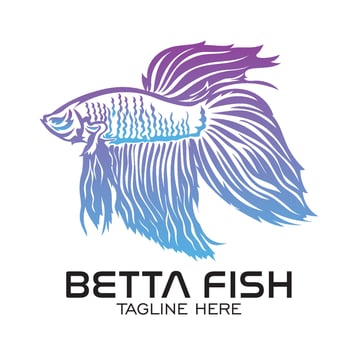 Betta fish vector illustration, good for fish shop logo and t shirt design