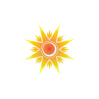 Sun icon logo design template vector