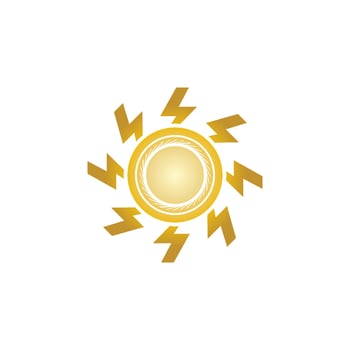 Sun icon logo design template vector