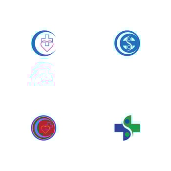 Health medical icon design logo template vector