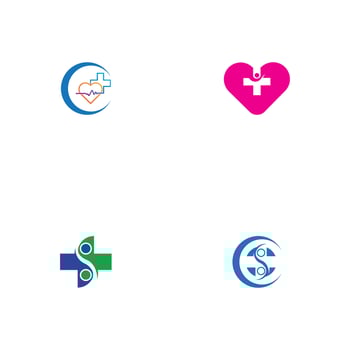 Health medical icon design logo template vector