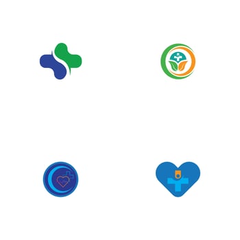 Health medical icon design logo template vector