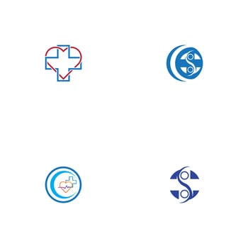 Health medical icon design logo template vector